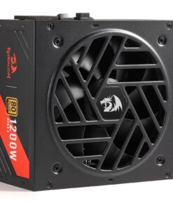 Redragon RGMS-1200W PRO 80+ Gold 1200 Watt Power Supply w/Upgraded ATX 3.1 & PCIe 5.1 Fully Modular, Compact 150mm Size, Smart ECO Low Noise Fan, 100% Japanese Capacitors, Full Mod Cables