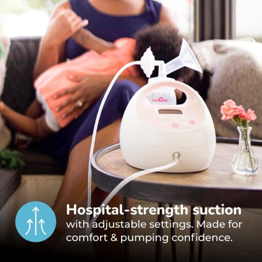 Spectra Baby S2 Plus Premier Electric Breast Pump with Grey Tote Premium Accessory Kit - 28 mm - Image 7