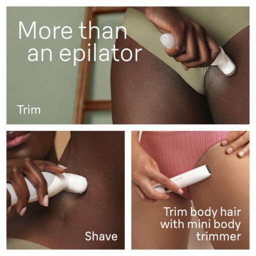 Braun Silk-épil 9 Epilator, Pivoting Head, Wet and Dry, Includes Body Trimmer, Shaver Head and Trimmer Comb,SES9-441 - Image 2