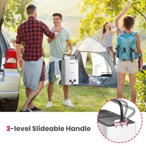 GASLAND 10L Propane Outdoor Tankless Water Heater, Ultra Slim 2.64GPM Portable Propane Shower for Off Grid Camping, G10, 68,000 BTU - Image 6