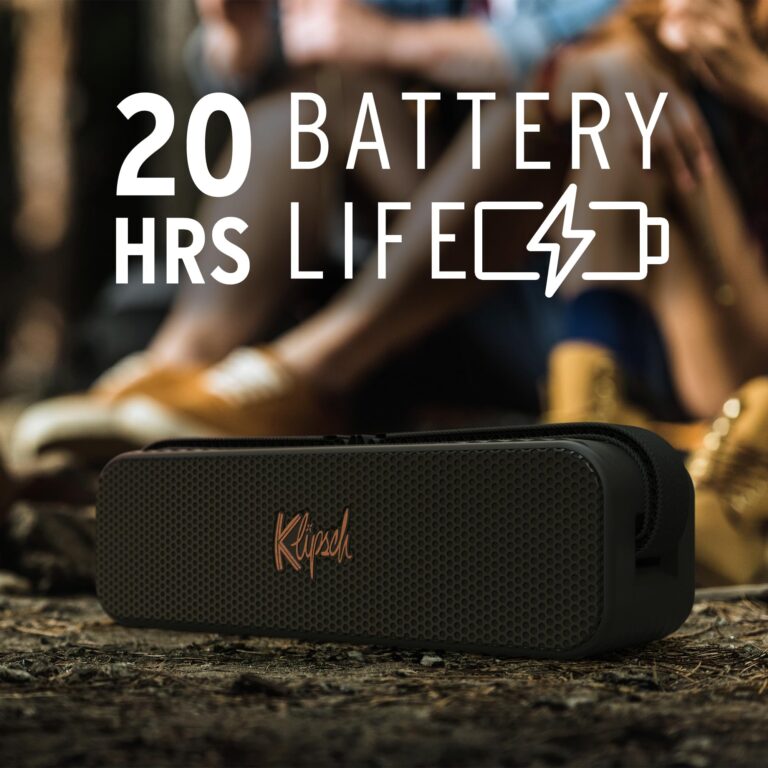 Klipsch The Detroit Portable Bluetooth Speaker with Dual 1" tweeters and 3" woofers, IP67 dust and Waterproof Rating, 20 Hours of Playtime for a Premium Live Concert Experience - Image 5
