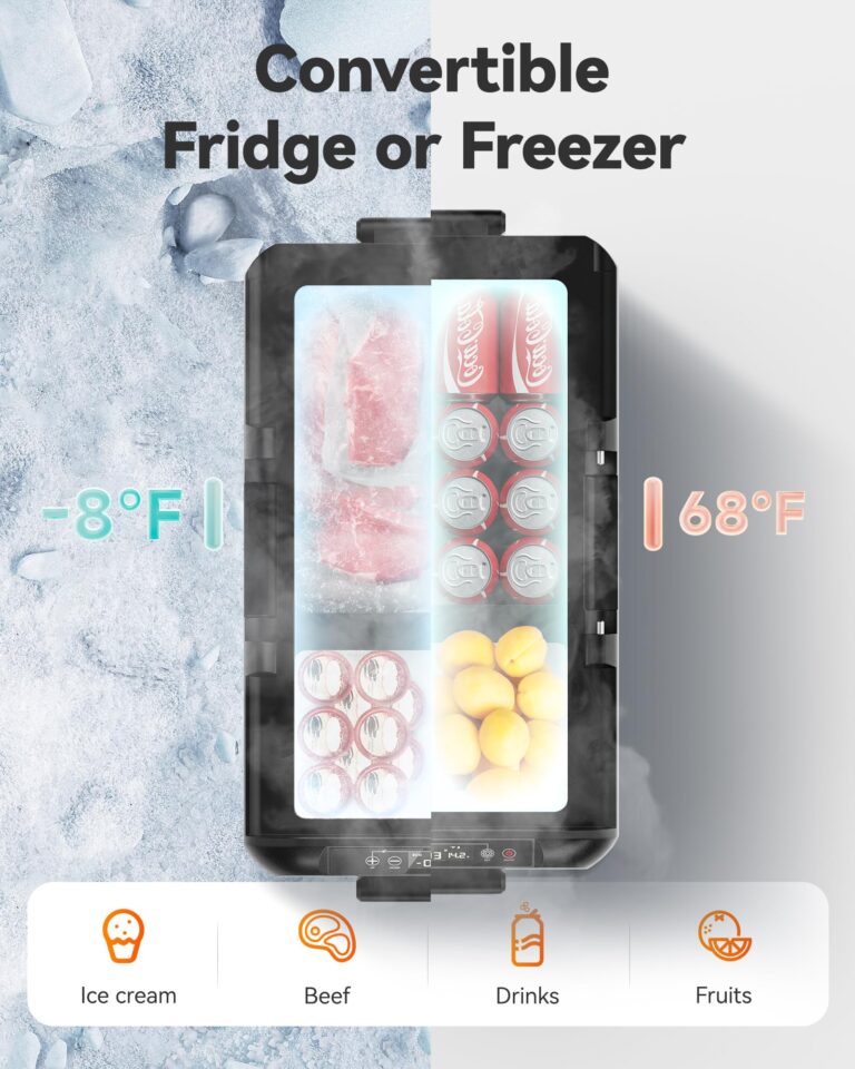 WOLFBOX 12V Portable Refrigerator, 26 Quart Car Fridge, RV Car Refrigerator with 12/24V DC 100/240V AC, Electric Cooler for Car, Camping, Travel and Home Use, APP Control - Image 6