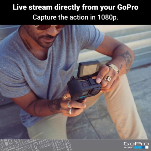 GoPro HERO10 Black- E-Commerce Packaging - Waterproof Action Camera with Front LCD & Touch Rear Screens, 5.3K60 Ultra HD Video - Image 2