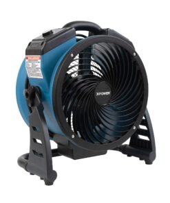XPOWER FC-150B Portable High Velocity AC/DC Dual Power Operated Portable Rechargeable Battery 18,200mAh Utility Fan, Extended Air Flow, 1000 CFM