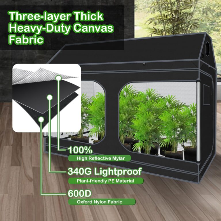 Grow Tent Plant Tent 98"x48"x72" Roof Cube Grow Tent for Hydroponics Indoor Plant Growing - Image 6
