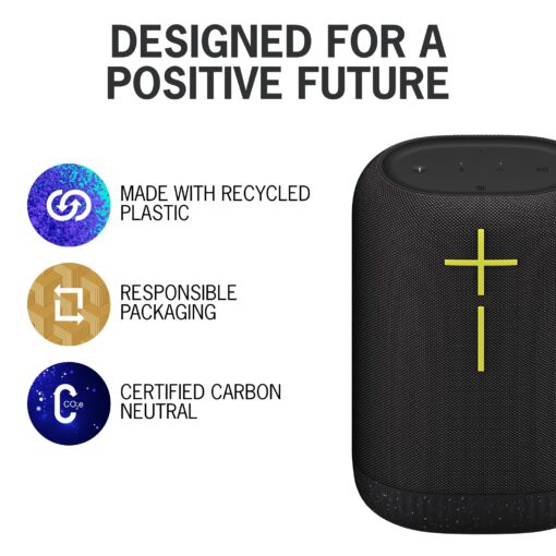 Ultimate Ears EPICBOOM, Portable Wireless Bluetooth Speaker, Big Bass and Immersive, 360-Degree Sound, Adaptive EQ, IP67 Waterproof, Floatable, 17 Hour Battery, 180 ft Range, USB C - Charcoal Black - Image 4