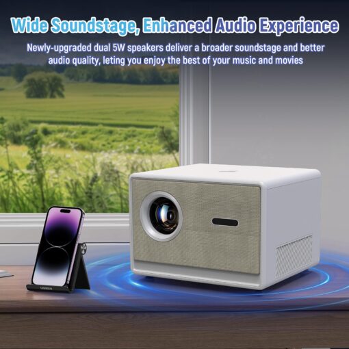 Projector with WiFi and Bluetooth｜3 Years Protection｜600ANSI Native 1080P/4K Supported｜Electric Focus Keystone Short Throw Projector for Indoor/Outdoor Theater/iOS/Android/PPT｜2025 US Version - Image 4