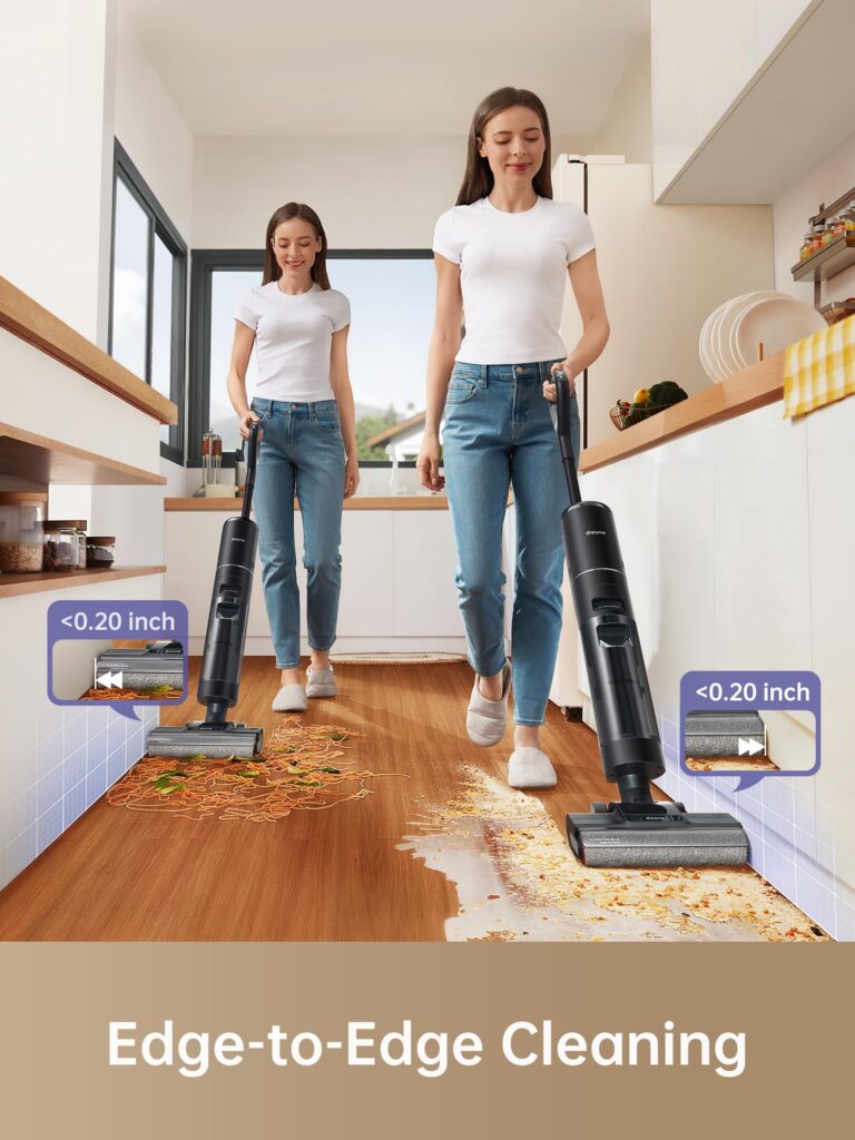 DREAME H12 PRO Wet Dry Vacuum Cleaner, Cordless Vacuum Mop All in One, Smart Floor Cleaner for Hard Floor, One-Step Edge to Edge Cleaning with Hot Air Drying - Image 5