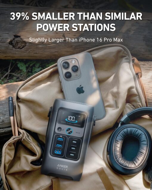 Anker SOLIX C200 DC Power Bank Station (60,000mAh) and 60W Solar Panel, 192Wh Portable Power Station, LiFePO4 Battery, 200W Solar Generator, for Outdoor, Camping, Traveling, and Emergencies - Image 5