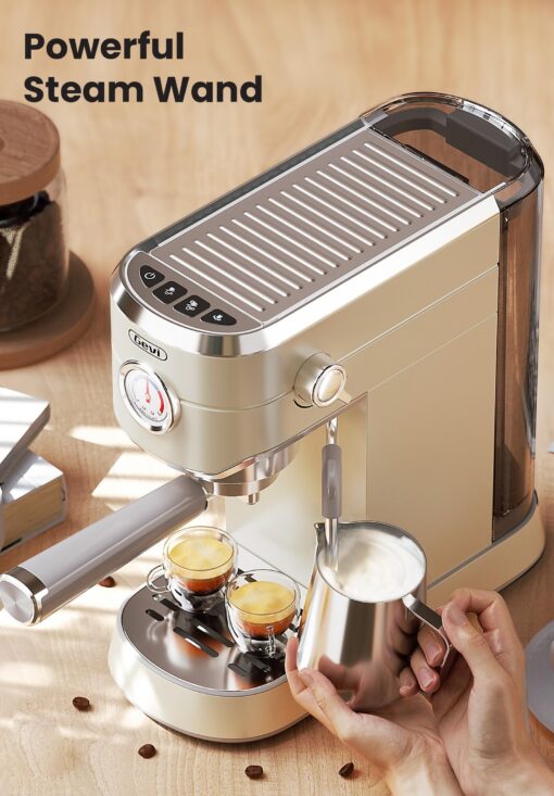 Gevi Commercial Espresso and Coffee Makers, Professional Espresso Maker Latte Machine with Milk Frother, Stainless Steel Expresso Coffee Machines for Home, Compact Cappuccino Machine, Great Gift - Image 6