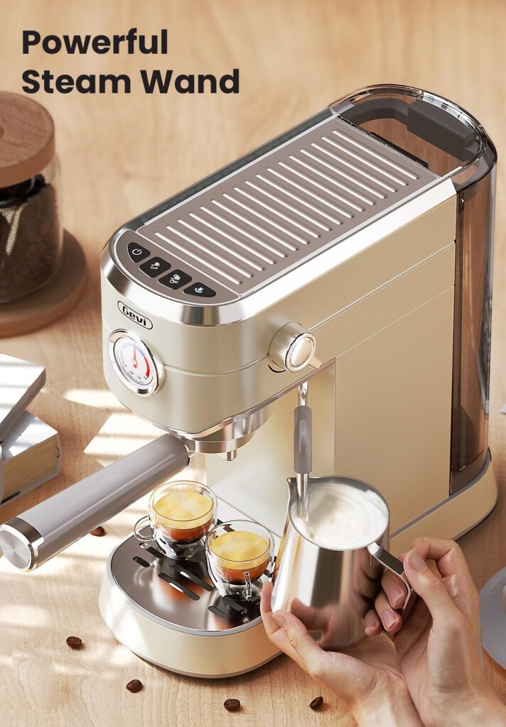 Gevi Commercial Espresso and Coffee Makers, Professional Espresso Maker Latte Machine with Milk Frother, Stainless Steel Expresso Coffee Machines for Home, Compact Cappuccino Machine, Great Gift - Image 6
