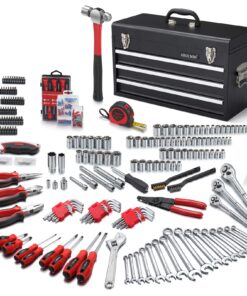 ARUCMIN 438-Piece Mechanics Tool Set with 3-Drawer Heavy Duty Metal Box Repair Tool Kit