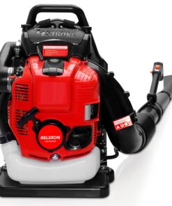 Relxxon 4-Stroke Gas Backpack Leaf Blower – 75.6cc, Heavy-Duty Yard Blower, 205 MPH/750 CFM, No Fuel Mixing, for Lawn Care and Snow Removal and Outdoor Cleanups (BBX0099)