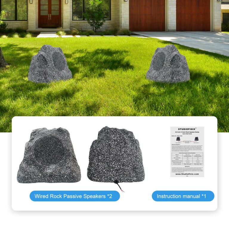 STUDIOFINIX Outdoor Rock Speakers Waterproof, 600 Watt 8 Inch Superior Timbre IPX7 Weatherproof Design for Garden,Patio,Pool,Deck,BBQ (Pair) - Image 2