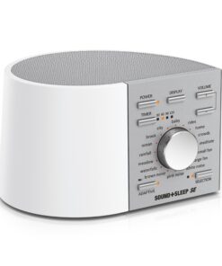 Adaptive Sound Technologies Sound + Sleep SE Noise Machine - White Noise Machine - Non-Looping Environmental/Nature Sounds for Sleep & Relaxation - with Timer & Headphone Jack - White/Silver