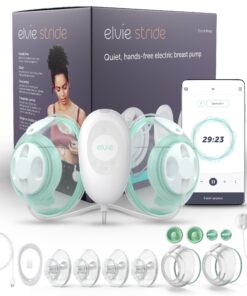 Elvie Stride Hospital-Grade, App-Controlled Breast Pump - Hands-Free, Wearable, Ultra-Quiet & Electric with 2-Modes, 10-Settings & 5oz Capacity per Cup