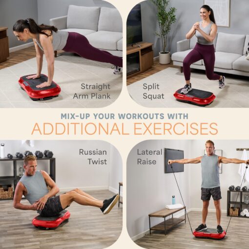 Lifepro Waver Vibration Plate Exercise Machine – High-Intensity Vibration for Muscle Activation, Full-Body Workout Vibrating Platform with Loop Bands, Fitness Equipment for Strength Toning & Fat Loss - Image 2