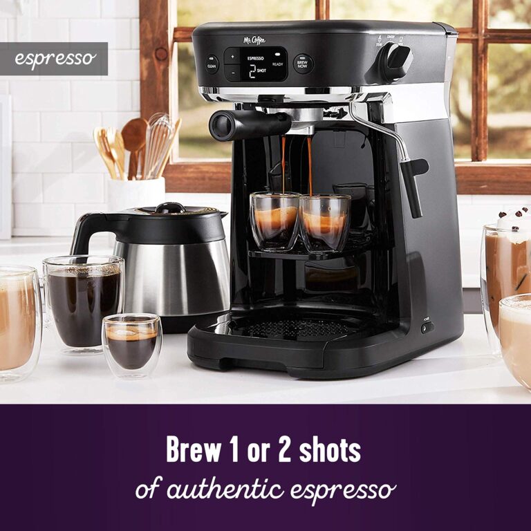 Mr. Coffee All-in-One Occasions Specialty Pods Coffee Maker, 10-Cup Thermal Carafe, and Espresso with Milk Frother and Storage Tray, Black - Image 8