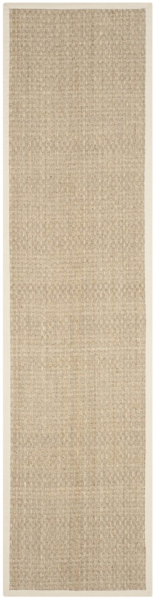 SAFAVIEH Natural Fiber Collection X-Large Area Rug - 2'6" x 22', Natural & Ivory, Border Basketweave Seagrass Design, Easy Care, Ideal for High Traffic Areas in Living Room, Bedroom (NF114J) - Image 6