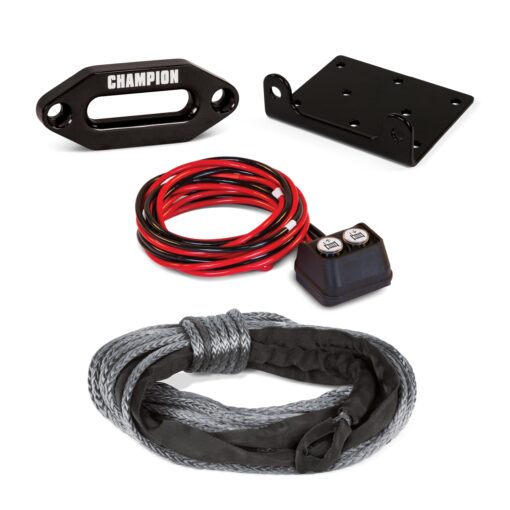 Champion Power Equipment 3500-lb. ATV/UTV Synthetic Rope Winch Kit - Image 4