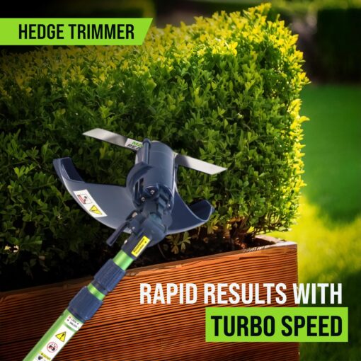 3-in-1 Cordless Yard Landscaping Tool Long Reach Hedge Trimmer + Tree Trimmer + Electric Leaf Blower Cordless with Battery & Charger Battery Powered Pole Saw & Tree Saw & Weed Eater by Max Reach Tools - Image 6
