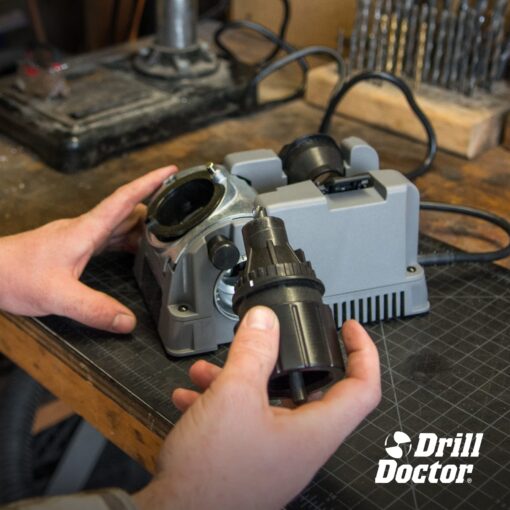 Drill Doctor DD750X Electric Drill Bit Sharpener, 3/32-3/4" High-Speed, Portable - Steel, Masonry, Carbide, Cobalt, Tin-Coated Bits, Adjustable Angles - Image 4