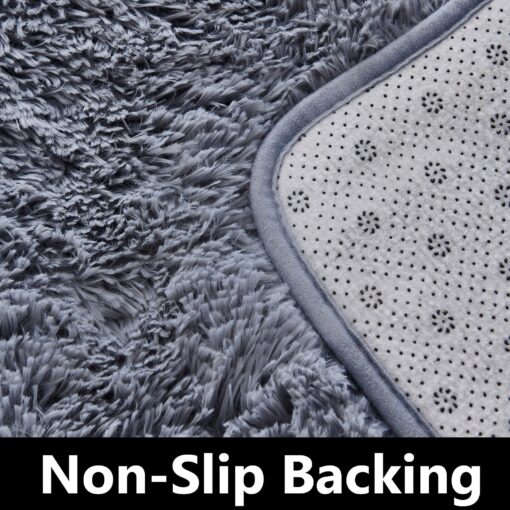 TABAYON Extra Large Shag Area Rug, 9x12 Feet Grey Indoor Ultra Soft Plush Rugs for Living Room, Non-Skid Modern Nursery Faux Fur Rugs for Home Decor - Image 3