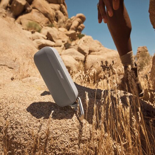Bose New SoundLink Flex Portable Bluetooth Speaker (2nd Gen), Outdoor Speaker with Hi-Fi Audio, Up to 12 Hours Battery, Waterproof and Dustproof, with Slinger Hard Travel Case & USB Plug (Sandstone) - Image 8