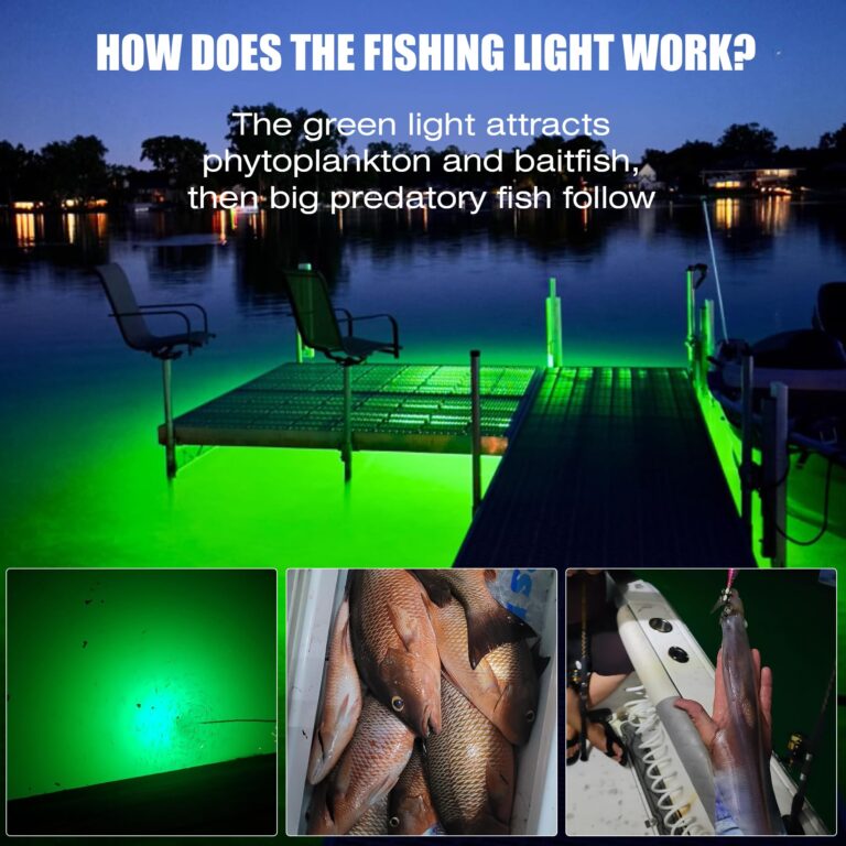 HUSUKU FS2-1 LED Underwater Fishing Light with Transformer AC100~265V - 400W 40,000lm with 33ft Cord Green Night Fishing Finder Attractor, IP68 Submersible Boat Lamp for Snook Crappie Squid Shrimp - Image 4