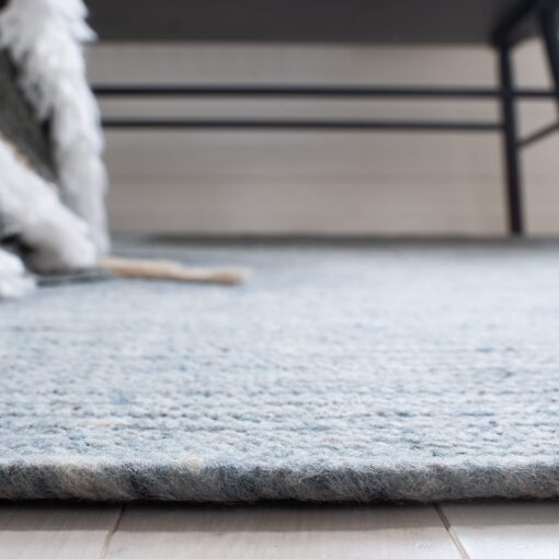 SAFAVIEH Braided Collection 7' Round Turquoise BRD901K Handmade Country Cottage Reversible Wool Entryway Foyer Living Room Bedroom Kitchen Area Rug - Image 5