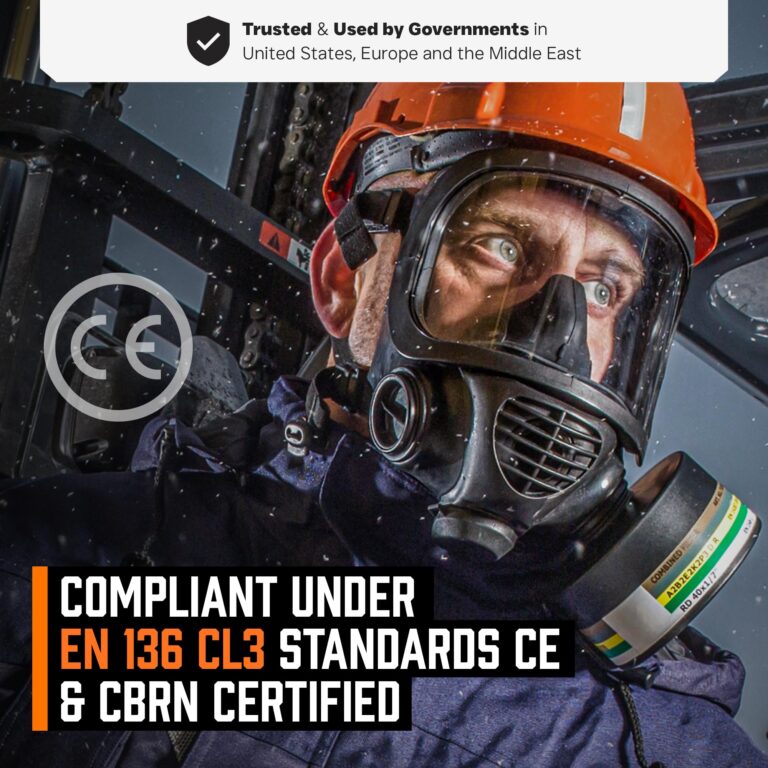 MIRA SAFETY M Certified CBRN Full Face Gas Mask Reusable Respirator Professional Grade (CM-6M Mask WITH Drinking System), 2 Piece Set - Image 3