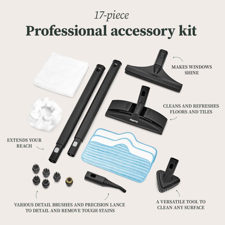 Dupray Neat Steam Cleaner with 17-Piece Kit – Powerful, chemical-free cleaning for floors, cars, tiles, grout, and more, offering versatile, deep cleaning performance - Image 9