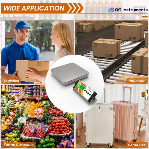Electronic Parcel Scale, Wireless Connection, 330lb x 1.6oz, Heavy Duty Stainless Steel Platform, Shipping Scale Postal Scale for Packages, UPS USPS Postal Office FedEx DHL - Image 2
