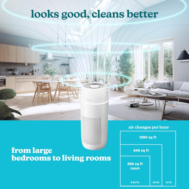 Homedics 5-in-1 PetPlus UV-C Air Purifier - 360-Degree HEPA Filter for 266 Sq Ft, Air Purifiers for Pets, Bedroom, and Home with Essential Oil Pads and Built-In Timer, 3 Speed Settings, White - Image 8