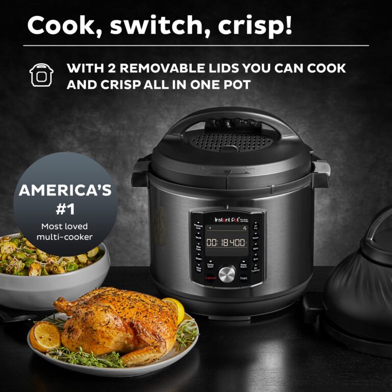 Instant Pot Pro Crisp 11-in-1 Air Fryer and Electric Pressure Cooker Combo with Multicooker Lids that Air Fries, Steams, Slow Cooks, Sautés, Dehydrates, & More, Free App With Over 800 Recipes, 8 Quart - Image 7