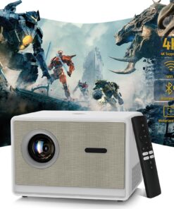 Projector with WiFi and Bluetooth｜3 Years Protection｜600ANSI Native 1080P/4K Supported｜Electric Focus Keystone Short Throw Projector for Indoor/Outdoor Theater/iOS/Android/PPT｜2025 US Version
