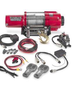 Stealth Winches 4500lb UTV ATV Winch, 12 Volt Electric Winch with 2 Wireless remotes and Steel Rope, Perfect for Towing Boat Trailer Winch, Portable Winch 12v, Roller Fairlead & Mounting Plate