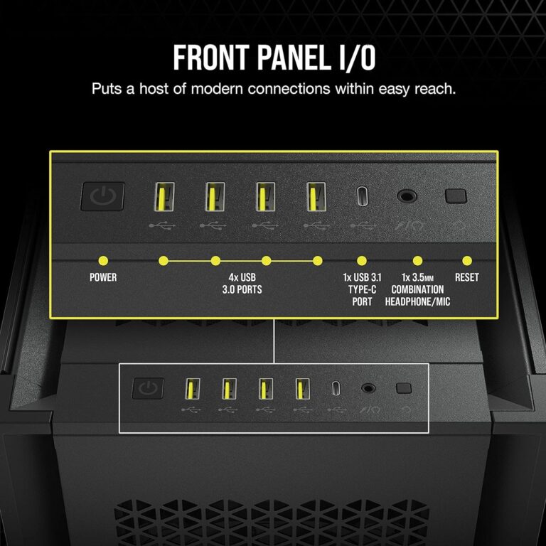 CORSAIR 7000D AIRFLOW Full-Tower ATX PC Case – High-Airflow Front Panel – Spacious Interior – Easy Cable Management – 3x 140mm AirGuide Fans with PWM Repeater Included – Black - Image 7