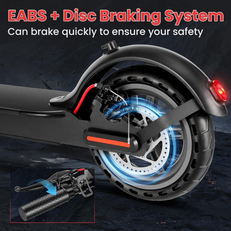 Caroma Electric Scooter Adults, Peak 630W Motor, 8.5" Big Tires, 18 Miles Range & 16 MPH, Disc Braking System and Cruise Control, Foldable Electric Scooter Adults, IP54 Waterproof(Black) - Image 5