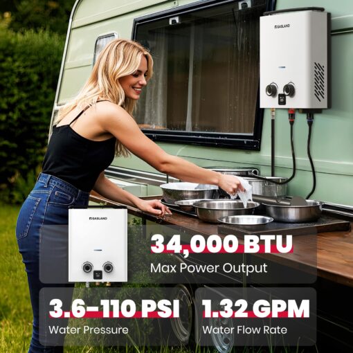 GASLAND G5 Portable Outdoor Propane Water Heater 1.32GPM, 5L Outdoor Gas Water heater for Camping, Off Grid, Ultra Compact - Image 4