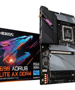 GIGABYTE Z690 AORUS Elite AX DDR4 (LGA 1700/ Intel Z690/ ATX/ DDR4/ Quad M.2/ PCIe 5.0/ USB 3.2 Gen2X2 Type-C/WiFi 6/2.5GbE LAN/Gaming Motherboard)