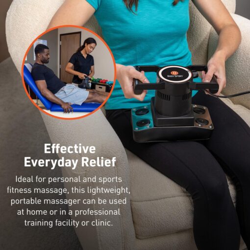 Body Sport Therapeutic Variable Speed Professional Vibrating Massager for Pain & Aching Muscle Relief – High-Powered, Effective, Chiropractic Myofascial Release Tool & Trigger Point Therapy - Image 2