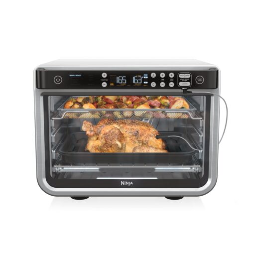 NINJA DT251 Foodi 10-in-1 Smart Air Fry Digital Countertop Convection Toaster Oven with Thermometer XL Capacity and a Stainless Steel Finish (Renewed)