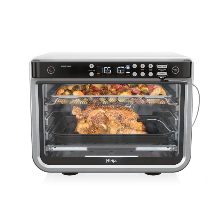 NINJA DT251 Foodi 10-in-1 Smart Air Fry Digital Countertop Convection Toaster Oven with Thermometer XL Capacity and a Stainless Steel Finish (Renewed)