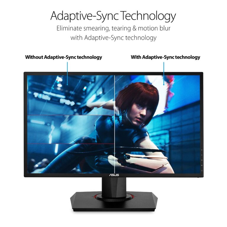 ASUS VG248QG 24" G-SYNC Gaming Monitor 165Hz 1080p 0.5ms Eye Care with DP HDMI DVI,Black - Image 4