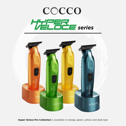 Cocco Hyper Veloce Pro Trimmer, Digital Gap Graphene Blade Edger, High-Torque Brushless BLDC Motor, Cordless, All-Metal Design, Lithium-Ion Battery, Charging Base Included, Dark Teal - Image 4