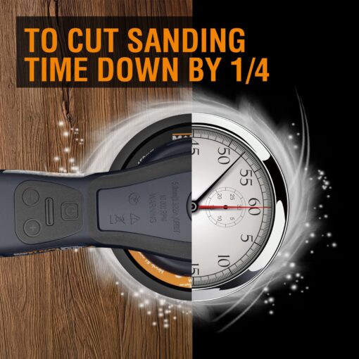 MAXXT Electric 5mm Random Orbital Sander, Palm Sander with Brushless Motor, 5&6Inch Sanding Pads, Central Vacuum, Sanders for Woodworking, Primary Wood and Panel Processing - Image 4