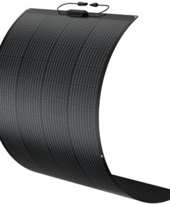 BougeRV Arch 200 Watts Fiberglass Flexible Solar Panel, Portable Bendable 12 Volts 10BB Mono Cell for RV Camping Home Boat Marine Curve Surface Black