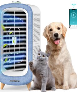 Jafända Large Air Purifiers for Home Pets, Pet Air Purifier up to 2105ft², Air Purifier for Allergies, True HEPA Air Filter Captures 99.97% of Pet Dander/Hair/Odors, Quiet Air Cleaner for Bedroom