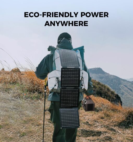 UDPOWER C400 Portable Power Station with Jump Starter & Folding Solar Panel - 400W (Surge 800W) AC Output, 256Wh LiFePO4 Battery, Solar Generator Kit for Camping, Travel, RV, Emergency Power Backup - Image 8